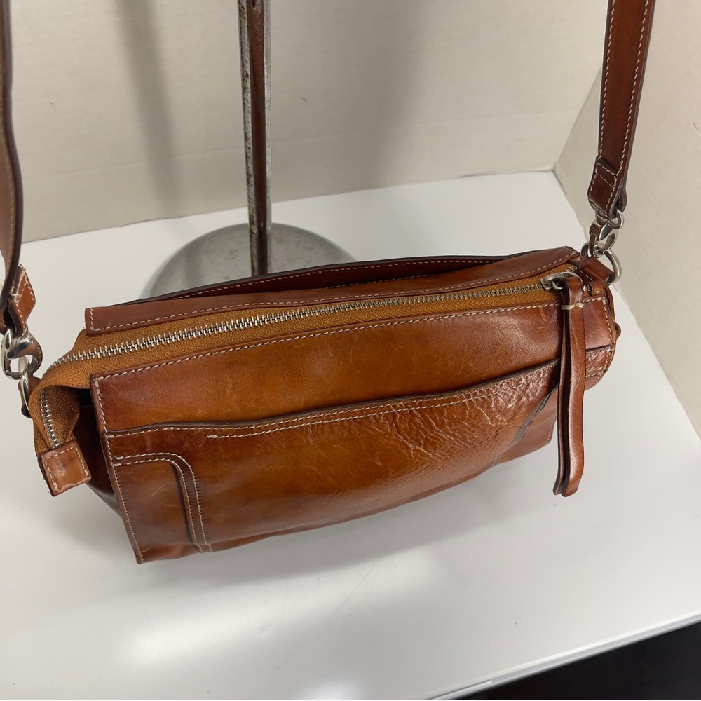 Cavalcanti Genuine Elegant Brown Leather Women’s Crossbody Bag - Picture 3 of 14